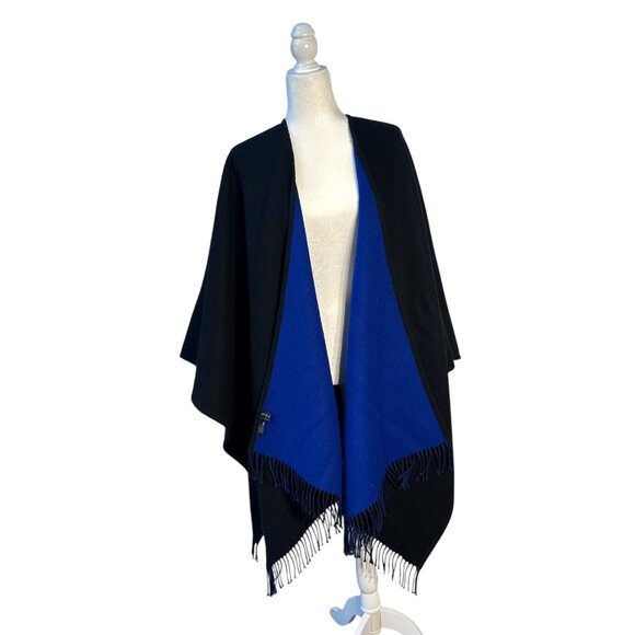 JAEGER LADIES WOOL WRAP PONCHO - Picture 5 of 7